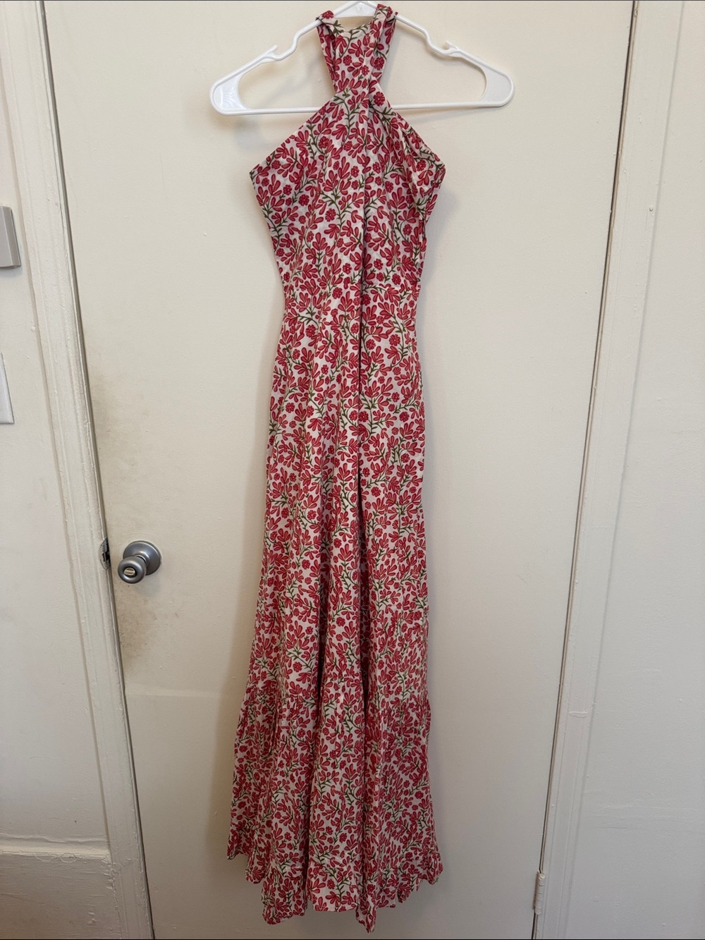 NEW EDDY Floral Cotton Halter Maxi Dress